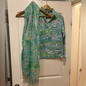 Lilly Loves Philly matching pullover and scarf set